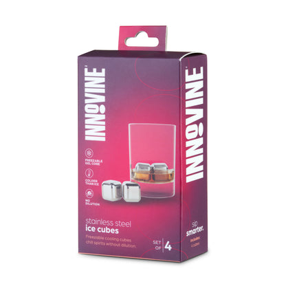 Stainless Steel Ice Cubes, Set of 4